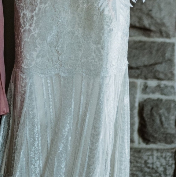 Claire Pettibone Florence Gothic Angel 2015 Vintage Couture Wedding Dress Size10 - Picture 6 of 16